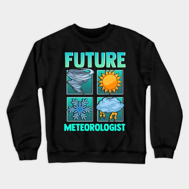 Funny Future Meteorologist Tornado Storm Weather Crewneck Sweatshirt by theperfectpresents